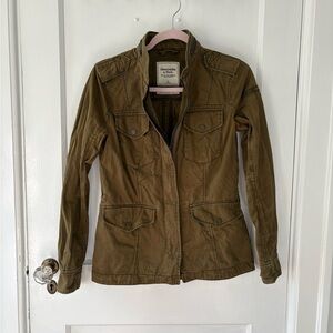 Abercrombie & Fitch Olive Green Khaki Utility Jacket